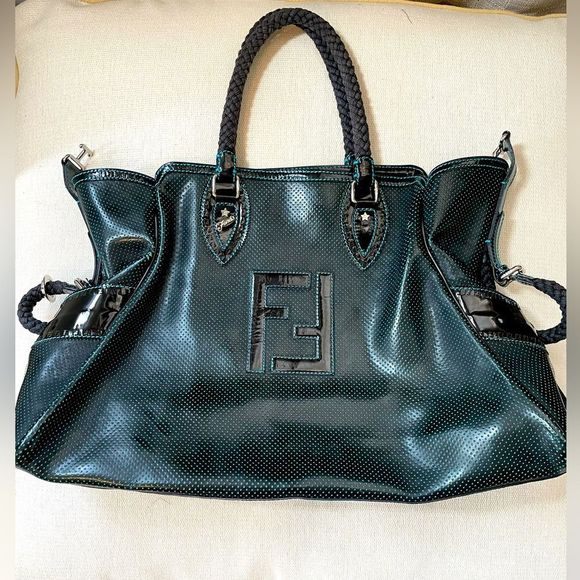 ⭐️FENDI Black Leather Tote Bag EUC - Picture 13 of 16